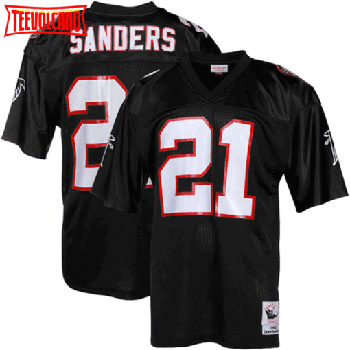 Atlanta Falcons Deion Sanders Black 1990 Throwback Jersey