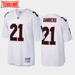 Atlanta Falcons Deion Sanders White Throwback Jersey