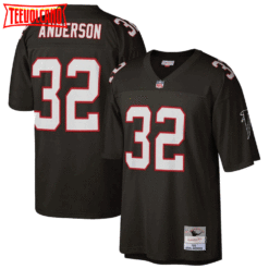 Atlanta Falcons Jamal Anderson Black 1998 Throwback Jersey