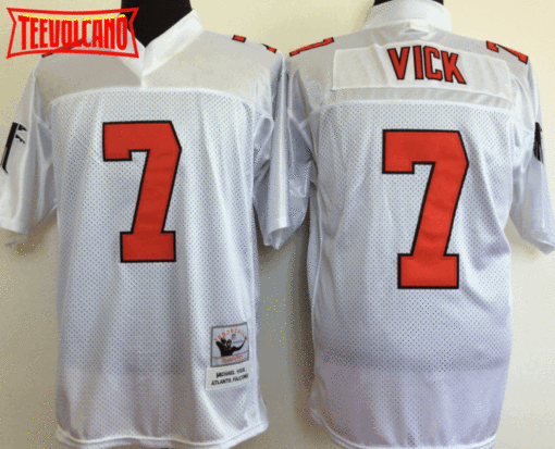 Atlanta Falcons Michael Vick White Throwback Jersey