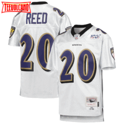 Baltimore Ravens Ed Reed White Throwback Jersey