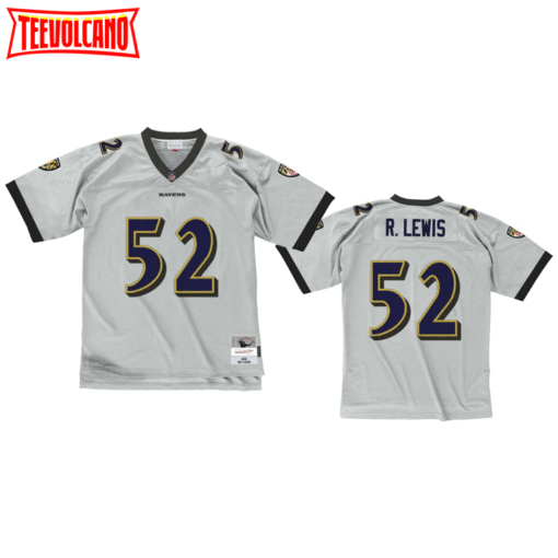 Baltimore Ravens Ray Lewis White 2000 Throwback Jersey