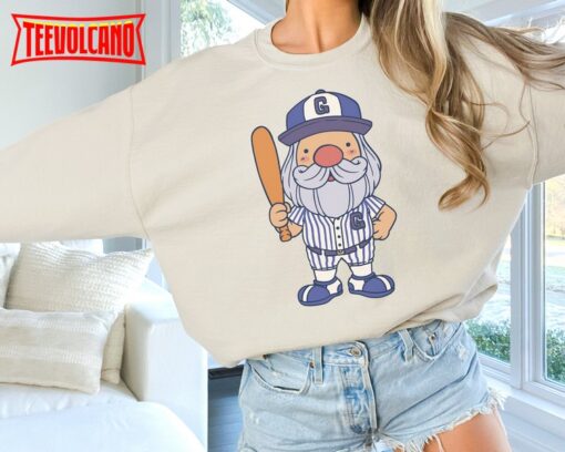 Baseball Gnomes Sweatshirt T-Shirt, Gnom Playing Baseball Shirt