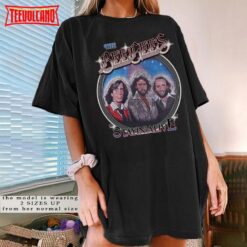 Bee Gees Band Stayin Alive 70s Band Shirt, Vintage 1970 Bee Gees Tour Sweatshirt