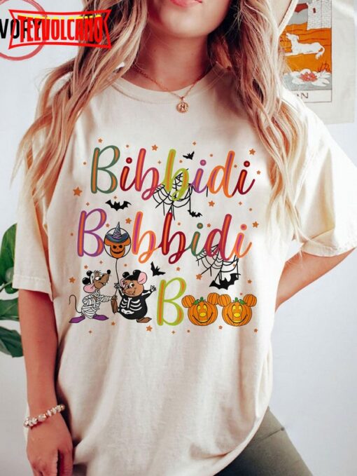 Bibbidi Bobbidi Boo Halloween Comfort Colors Shirt, Mickey Pumpkin Shirt