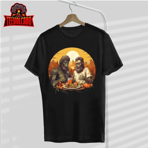 Bigfoot Thanksgiving Sasquatch Funny Bonanza T-Shirt