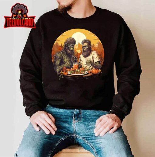 Bigfoot Thanksgiving Sasquatch Funny Bonanza T-Shirt