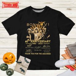 Bon Jovi 40th Anniversary 1983-2023 Signature T-Shirt