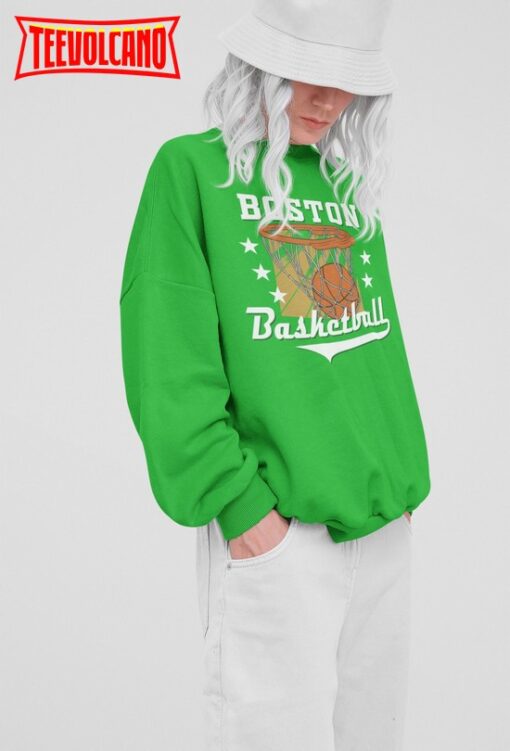 Boston Celtic, Vintage Boston Celtic Sweatshirt T-Shirt, Boston Basketball Shirt