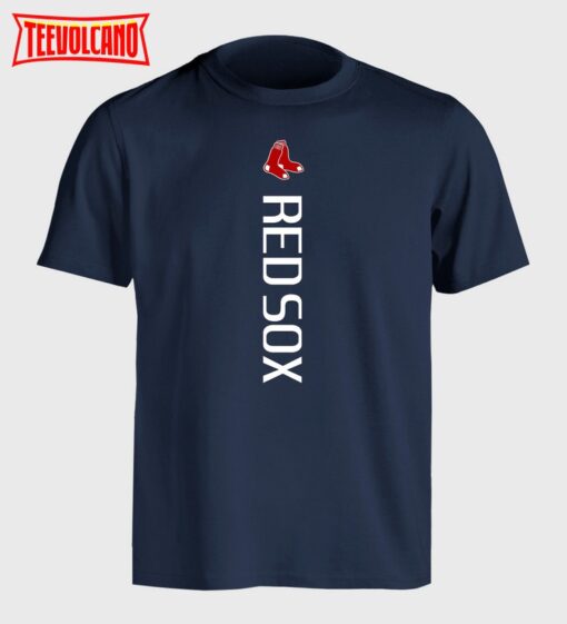 Boston Red Sox Vertical Design Short Sleeve Navy T-Shirt