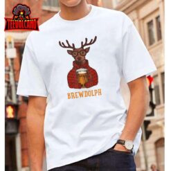 Brewdolph Reindeer Beer Lovers Funny Christmas T-Shirt