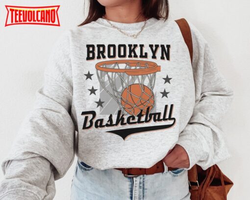 Brooklyn Net, Vintage Brooklyn Net Sweatshirt New Jersey Basketball Nets Shirt