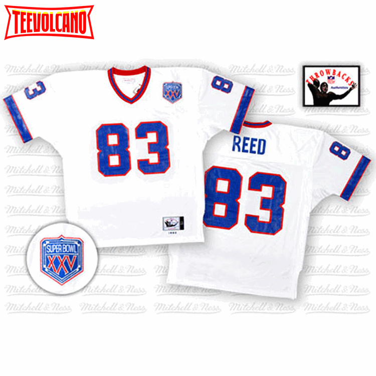 Buffalo Bills Andre Reed White Throwback Jersey