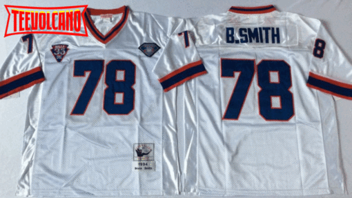 Buffalo Bills Bruce Smith White Throwback Jersey