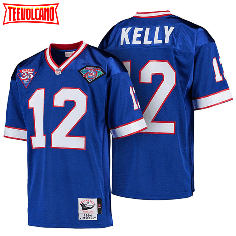 Buffalo Bills Jim Kelly Royal 1994 Throwback Jersey