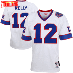 Buffalo Bills Jim Kelly White Super Bowl XXV Throwback Jersey