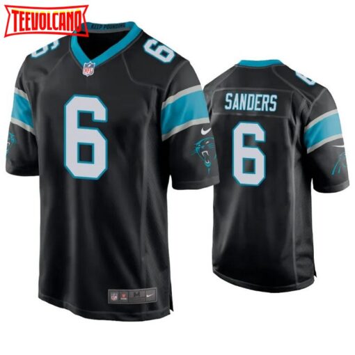 Carolina Panthers Miles Sanders Black Game Jersey