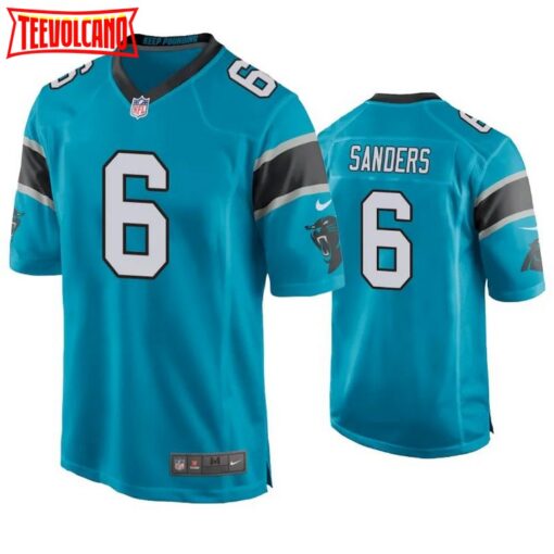 Carolina Panthers Miles Sanders Blue Game Jersey