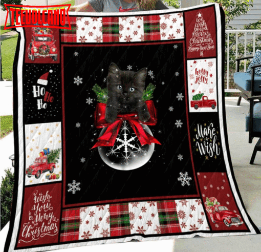 Cat Darkness Through 3D Quilt Blanket