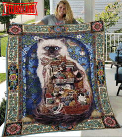 Cat Fell In Love Easy 3D Quilt Blanket