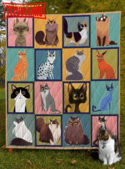 Cat I Love Cats 3D Quilt Blanket