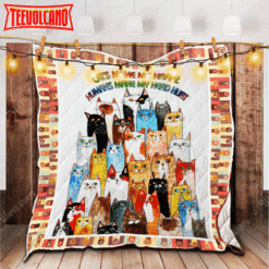 Cat Lady 3D Customized Quilt Blanket