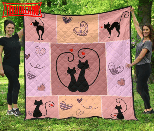 Cat Lovers 3D Quilt Blanket