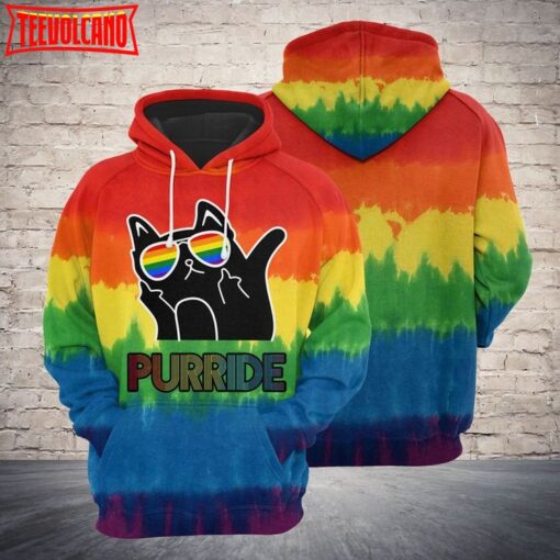 Cat Purride 3D Printed Hoodie Zipper