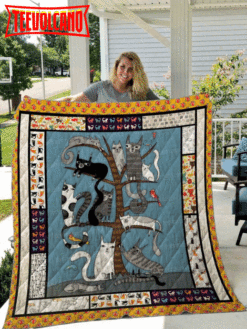 Cat Set 3D Quilt Blanket