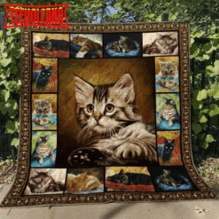 Cat Shy Cat 3D Quilt Blanket