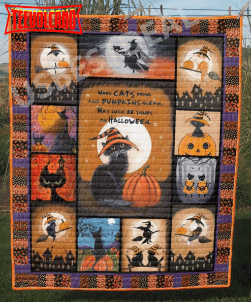 Cat When Cat Prowl 3D Quilt Blanket