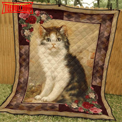 Catjs Cat 3D  Quilt Blanket