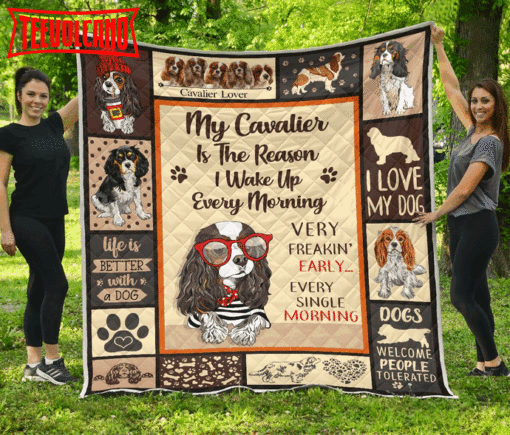 Cavalier King Loyal Royal 3D Quilt Blanket