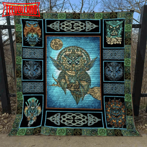 Celtic Owl 3D Quilt Blanket