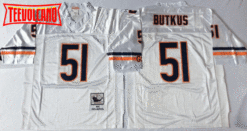 Chicago Bears Dick Butkus White Throwback Jersey