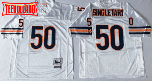 Chicago Bears Mike Singletary White Throwback Jersey