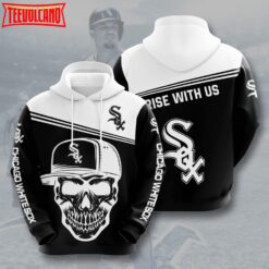 Chicago White Sox Team Skull 3D Printed Zipper Hoodie