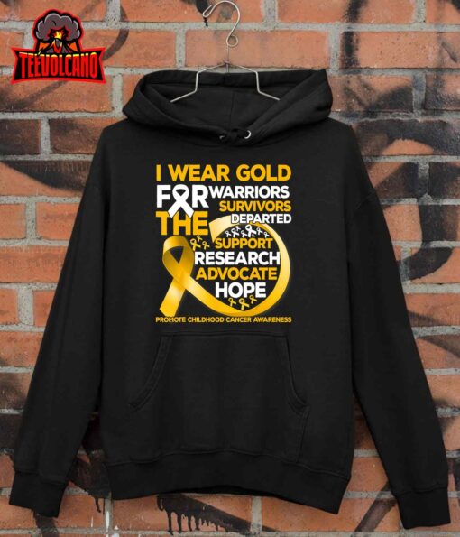 Childhood Cancer Awareness I Wear Gold For A Child Fight T-Shirt