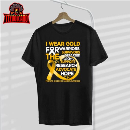 Childhood Cancer Awareness I Wear Gold For A Child Fight T-Shirt