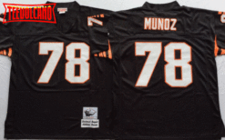 Cincinnati Bengals Anthony Munoz Black Throwback Jersey