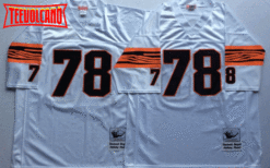 Cincinnati Bengals Anthony Munoz White Throwback Jersey