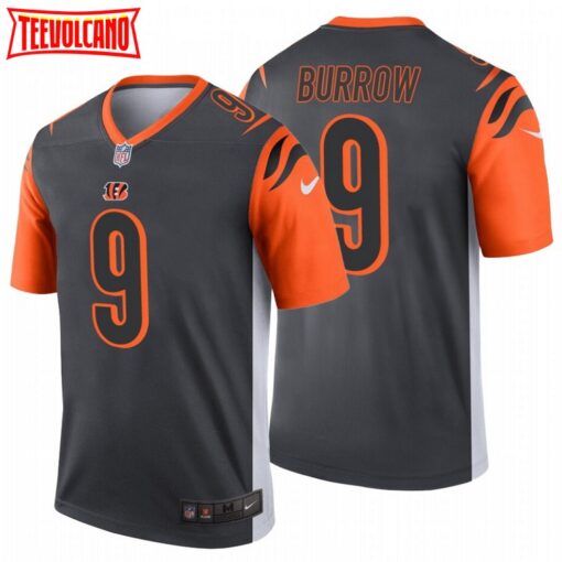 Cincinnati Bengals Joe Burrow Silver Inverted Limited Jersey