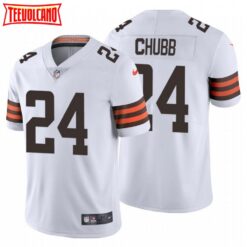 Cleveland Browns Nick Chubb White Limited Jersey