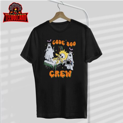 Code Boo Crew Funny Ghost Nurse Halloween Costume Nursing T-Shirt