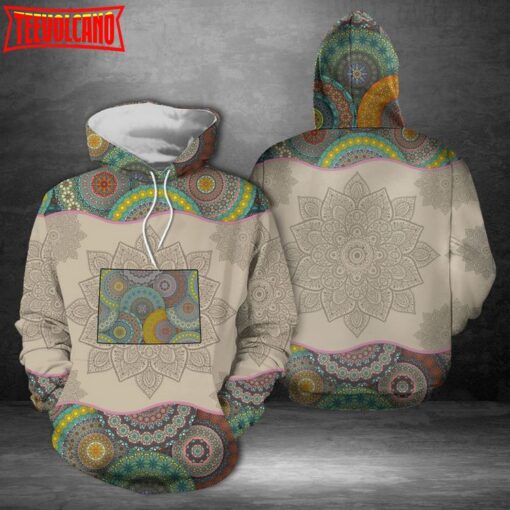 Colorado Mandala 3D Printed Hoodie Zipper