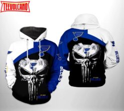 Columbus Blue Jackets NHL Skull Punisher 3D Printed Hoodie Zipper