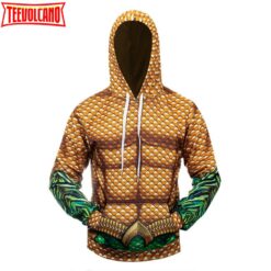 Costume Aquaman Battle Suit 3D Printed Hoodie Zipper
