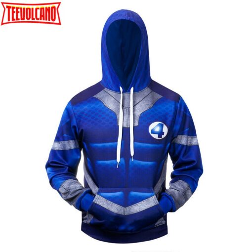 Costume Fantastic Four Suit 3D Printed Hoodie Zipper