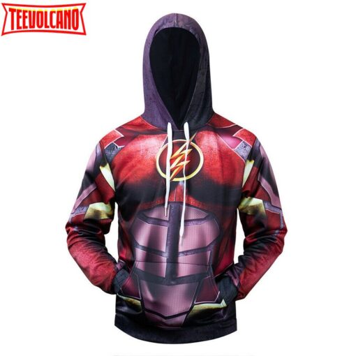 Costume Flash DC Suit Purple Mix 3D Printed Zipper Hoodie