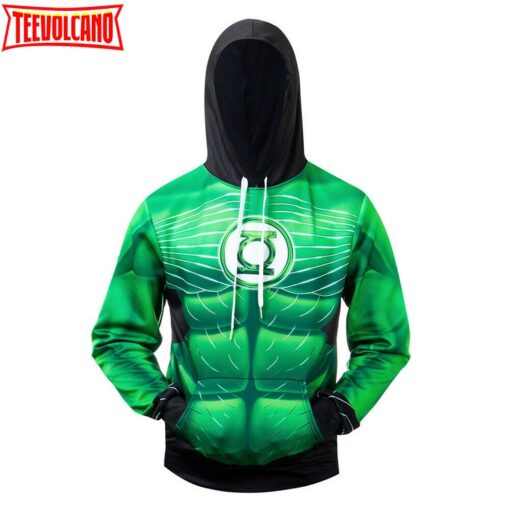 Costume Green Lantern Power Suit 3D Printed Zipper Hoodie